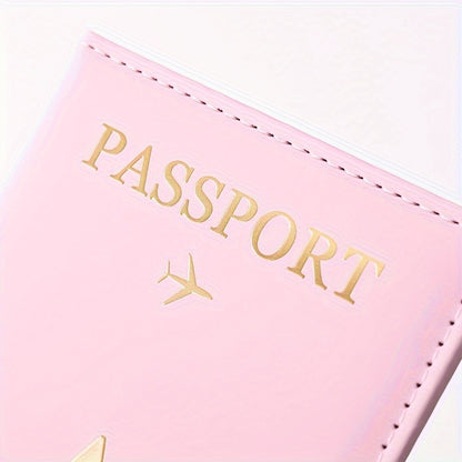 Creative Color Printing Letter Faux Leather Multi-Functional Passport Holder SIM Card ID Holder