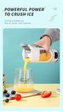 1pc, USB Rechargeable Portable Juicer, Mini Blender, Mini Ice Crusher With Three Modes, Digital Display And 12- Blades, Easy-to-Clean, Suitable For Travel, Fresh Juice Maker, Kitchen Stuff