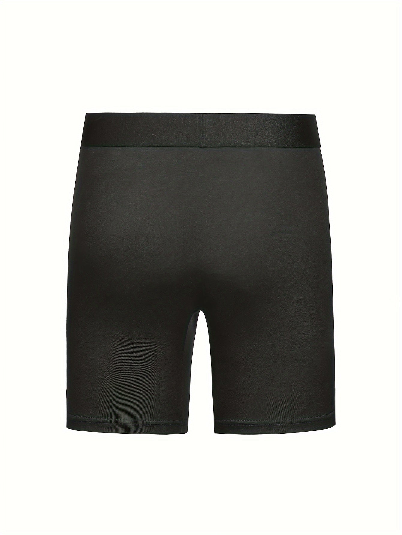 3pcs Men's Modal Long Boxer Briefs - Stretchy, Breathable &amp; Comfort Fit Underwear, Machine Washable