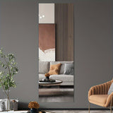 4pcs Set, 1mm Thick Square Acrylic Mirror Wall Decals - Shatterproof & Removable, Perfect for Bedroom, Living Room, Office, Kitchen, Bathroom, and Entryway Decor, Full-Length Dressing Mirror Stickers, 7.9x7.9 Inches
