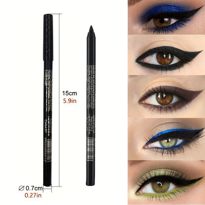 14-Color Colourful Eyeliner Pen, High Pigmented Pearly Glitter Shimmer Metallic Finish, Smokey Punk Gothic Style Eyeliner, Long Lasting Waterproof Eyeliner Stick For Music Festival