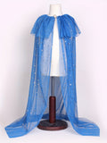 Capa brillante con lentejuelas para niñas, capa de princesa de ensueño para fiestas de disfraces, bailes de graduación, presentaciones y regalos.