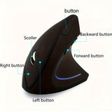 Wireless Mouse Vertical Gaming Mouse USB Computer Mice Ergonomic Desktop Upright Mouse   for PC Laptop Office Home