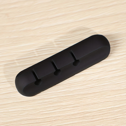 Silicone Cable Organizer Clips - Multi-Slot Desk Cord Management System for Office Supplies