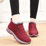 Cozy & Stylish Women's Winter Boots - Waterproof, Non-Slip, Warm Fleece-Lined Slip-On Sneakers with Soft Sole for Comfortable Walking | Casual Low-Top Design, Solid Color, Easy Care