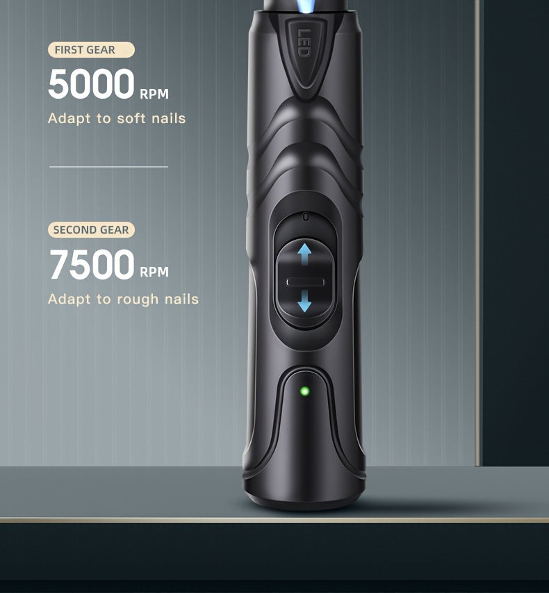 Rechargeable Pet Nail Grinder with LED Light - USB Powered, Lithium Battery, Ideal for Dogs & Cats