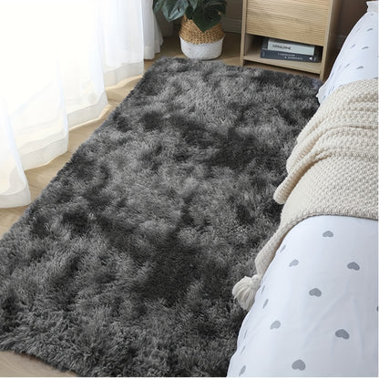 1pc, Soft Plush Area Rugs, Non-slip Fuzzy Shag Plush Soft Shaggy Bedside Rug, Tie-Dyed Living Room Carpet For Dorm Home Decor, Pet Friendly Bedroom Living Room Rug, Home Decor, Room Decor