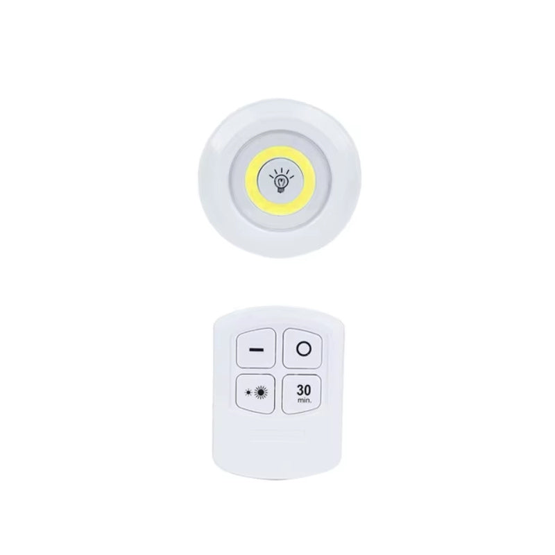 Dimmable LED Under Cabinet Lighting Kit with Remote Control - 6500K Cool White Light, Battery-Powered, Perfect for Closets & Kitchens (Batteries Not Included)
