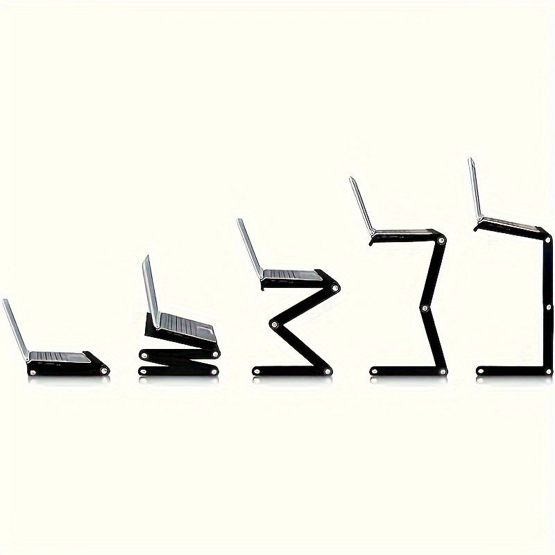 Ergonomic Adjustable Laptop Stand - Portable Multi-Function Ventilated Desk with Metal Construction for Office Use