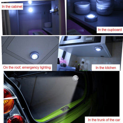 3 lámparas LED redondas táctiles, luces nocturnas adhesivas para armarios: inalámbricas, sin pilas, ideales para pasillos, baños, dormitorios, cocinas, escaleras, etc.