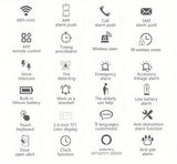WiFi + GSM Auto-dial Smart Home Security Alarm System 433MHz LCD Display Alarm Panel Door Window Sensor PIR Motion Sensor Kit APP Remote Control Compatible With Alexa Google Home