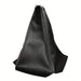 Shiny Black Leather With White Thread