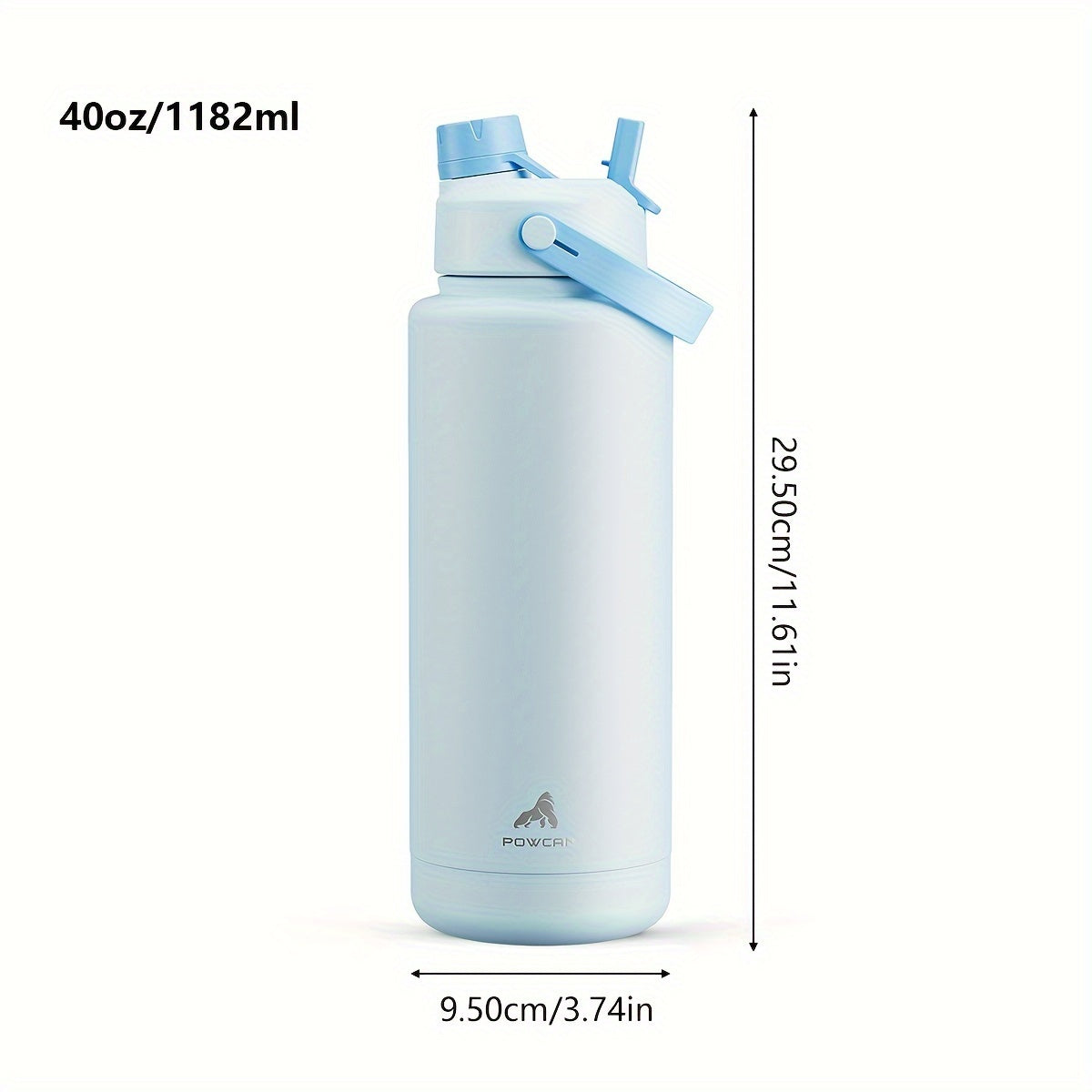 40oz Insulated Water Bottle with 2-in-1 Straw and Spout Lid, Keeps Cold for 24H, Leak-Proof, BPA-Free, Double Wall Stainless Steel Water Bottle for Sports, Gym, Travel, Office and School Eid Al-Adha Mubarak