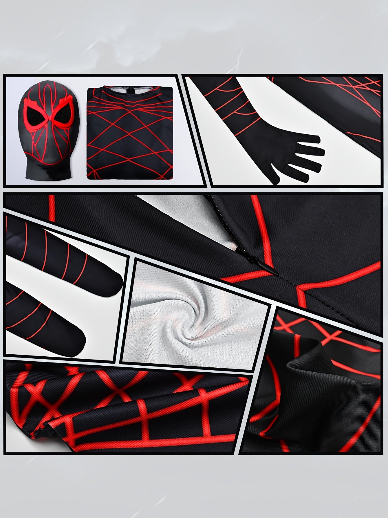 Mono de héroe enmascarado de imitación con estampado de rayas para niño, perfecto para cumpleaños, Halloween y fiestas de carnaval, juegos y actuaciones.