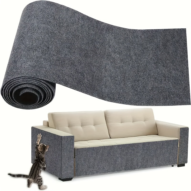 Playful, Durable Polyester Cat Scratching Mat, 1pc Wall-Mounted Sofa Protector, Multi-Functional Cat Climbing Pad with Ear-Scratching Feature