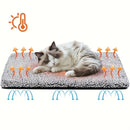 1pc Cozy Polyester Cat Bed with Non-Slip Bottom, Detachable Warm Pet Mat, Indoor & Outdoor Comfortable Cat Pad with Polyester Fiber Filling