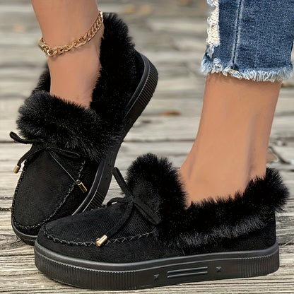 Women's Leopard Print Short Boots, Fashion Plush Lined Winter Shoes, Comfortable Ankle Boots