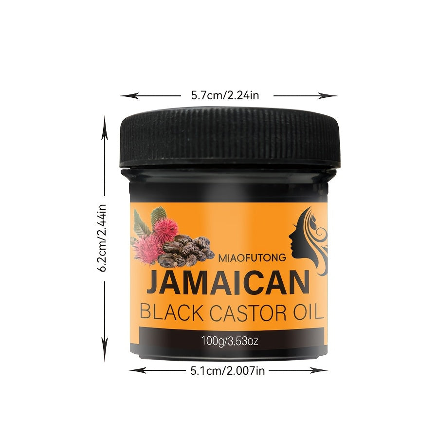 Pasta capilar de ricino negro jamaicano - Puro prensado en frío para hidratar el cuero cabelludo y el cabello, fortalece el cabello y lo mantiene saludable, ideal para cabello normal, unisex para adultos, ingrediente hidratante de ricino, 100 g