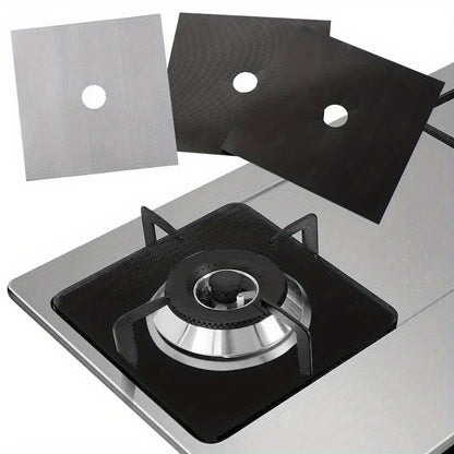 4pcs Teflon Kitchen Oil & Stain Resistant Stove Top Protector, Non-Stick Plastic Heat Guard for Cooking Range, Stove Cover