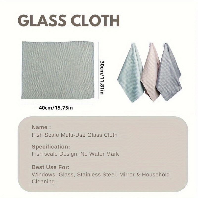 10pcs Premium Microfiber Dishcloth, Magic Rag, Absorbent Dish Cleaning Cloth, Kitchen Dishcloth, Cleaning Towel Special For Glass, Cleaning Gadget For Restaurants, Food Trucks, Cafes