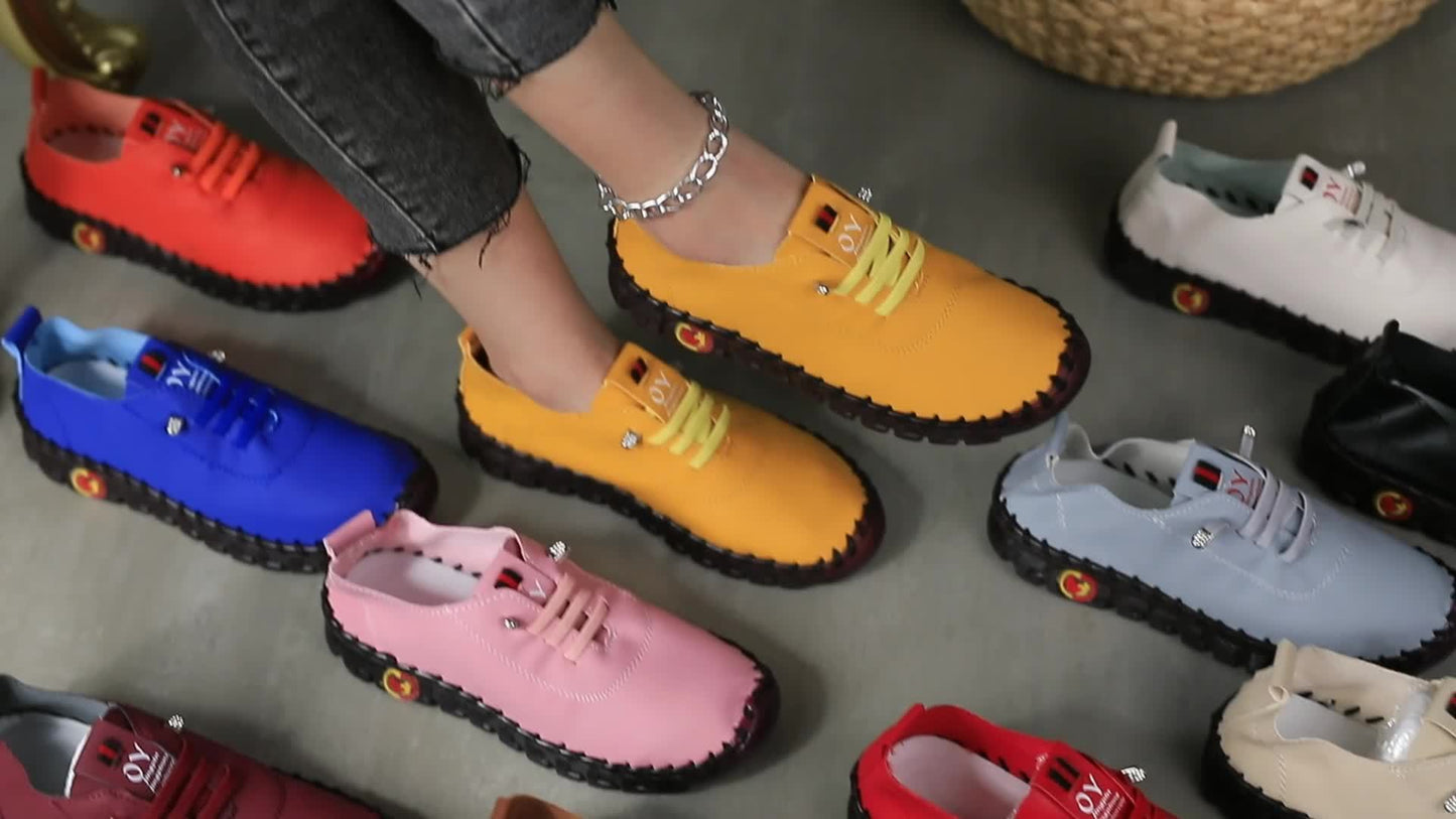 Women's Solid Color Casual Sneakers, Slip On Lightweight Soft Sole Walking Shoes, Comfort Low-top Daily Footwear (plus size)