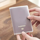 Frosted Clear Passport Cover, Transparent PVC Passport Holder, Creative Travel Certificate Document Organizer