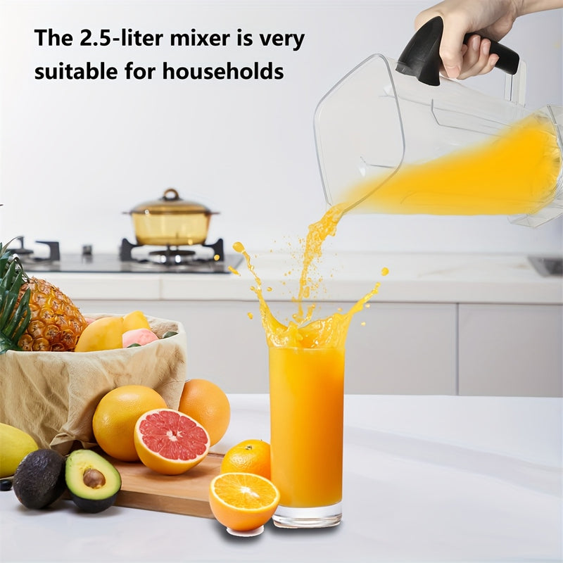 Powerful Blender with 6000W, Mixer, Juicer, Ice Crusher, Tabletop Mixer, 2.5L Container, Food Processor, Household Two-In-One Broken Wall Machine, Crushed Ice Processor.