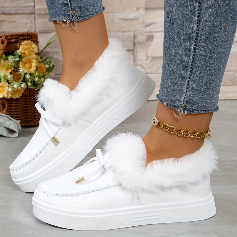 Women's Leopard Print Short Boots, Fashion Plush Lined Winter Shoes, Comfortable Ankle Boots