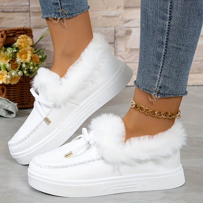 Women's Leopard Print Short Boots, Fashion Plush Lined Winter Shoes, Comfortable Ankle Boots