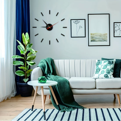 Nordic Style Living Room Wall Clock, DIY Silent Self-adhesive Wall Clock Decoration, Simple Cover Decoration Clock, Silent Digital Wall Sticker Clock, Acrylic Creative Clock, Living Room Bedroom Wall Sticker Creative Clock (b