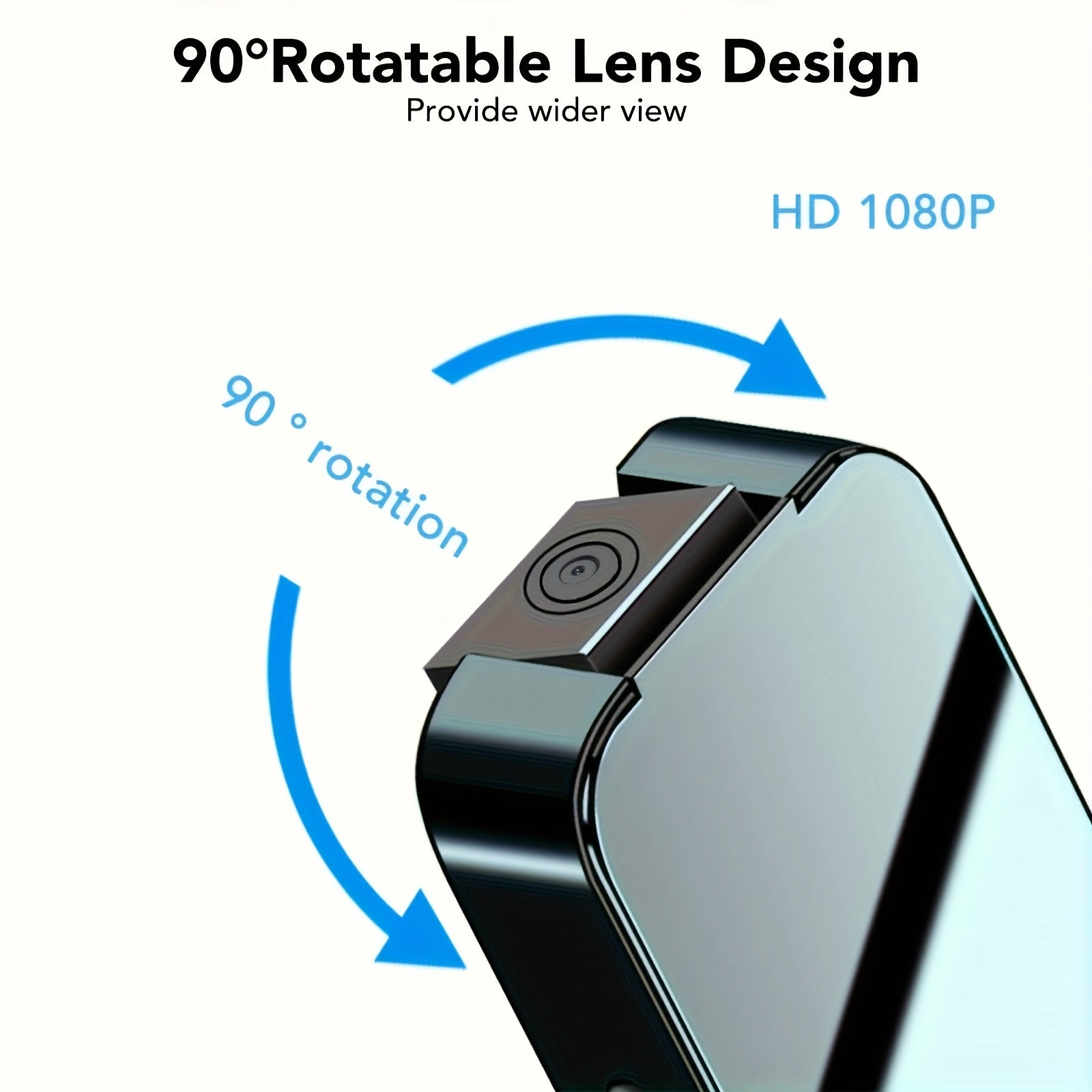 Camera no WiFi Needed - Mini Body Camera Video Recorder - Camera Motion Activated - Nanny Small Cam - Tiny Camera - Small Security Camera for Home and Office (With 64G high-speed memory card)