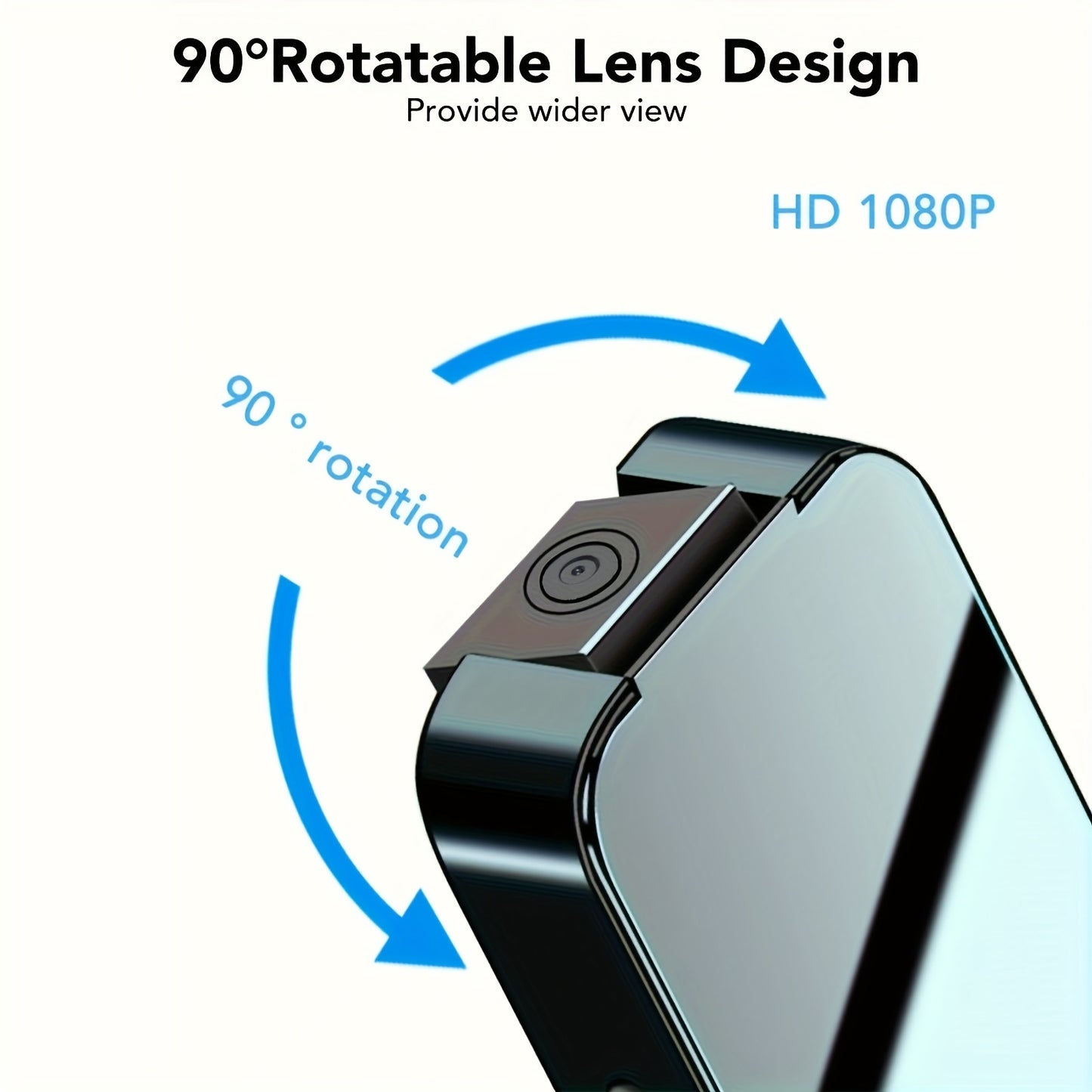 Camera no WiFi Needed - Mini Body Camera Video Recorder - Camera Motion Activated - Nanny Small Cam - Tiny Camera - Small Security Camera for Home and Office (With 64G high-speed memory card)
