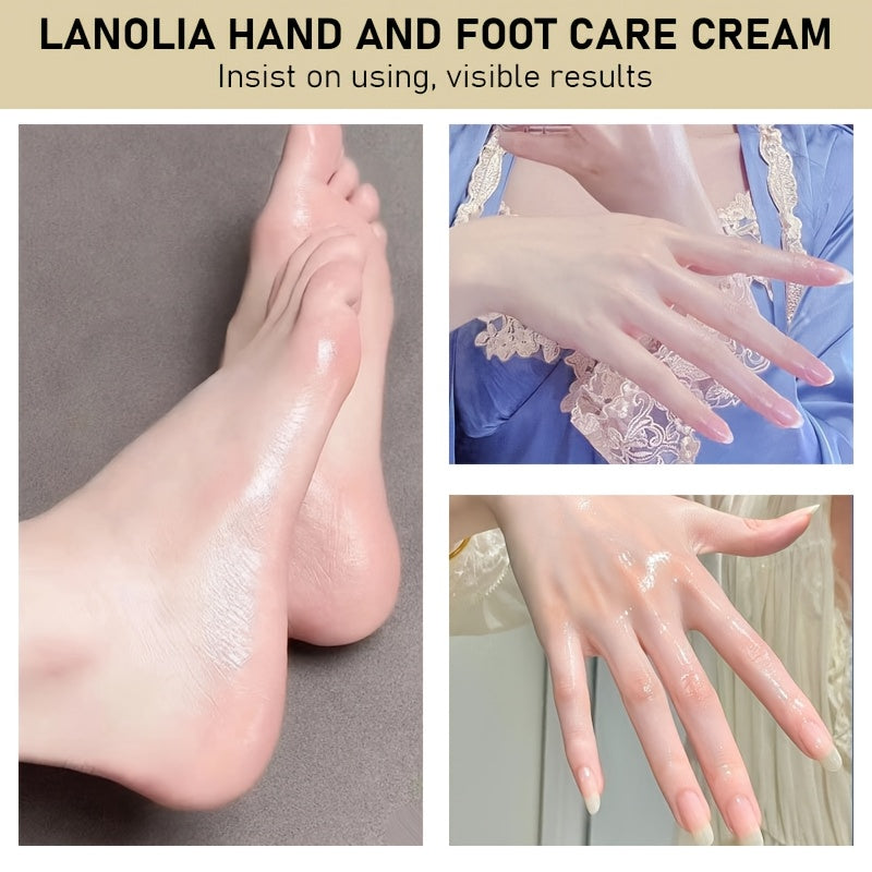Lanolin Cream for Cracked Hands And Feet, Rich in Lanolin And Hyaluronic Acid, Deeply Moisturizes, Says Goodbye to Cracked And Dry Hands And Feet in Winter, Long-Term Use Makes The Skin of Hands And Feet Soft, Smooth, Moistur
