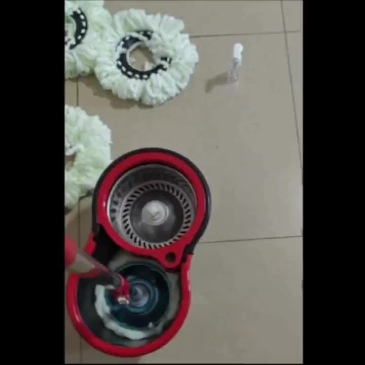 Rotating household mop bucket set with bucket and mop, eight-shaped plastic rotating bucket, no hand washing, automatic drying
