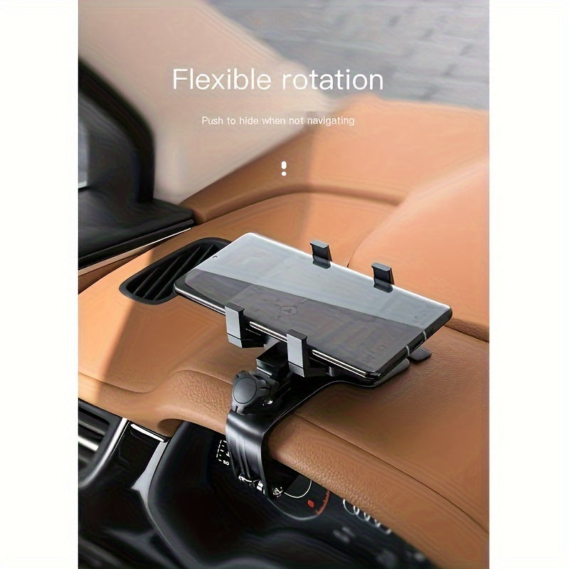 Creative Car Mobile Phone Holder that can rotate 360 degrees, car dashboard navigation mobile phone holder with parking number plate