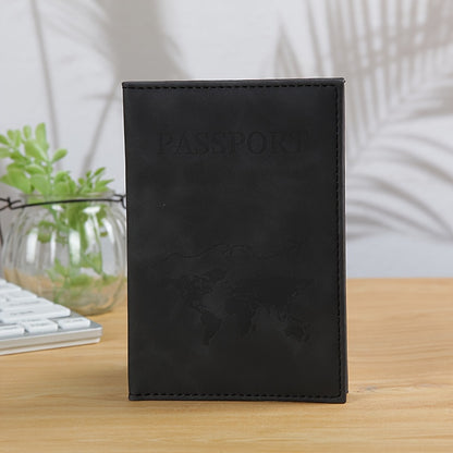 Minimalist Passport Protector, Document Holder, Men's Solid Colour Card Wallet