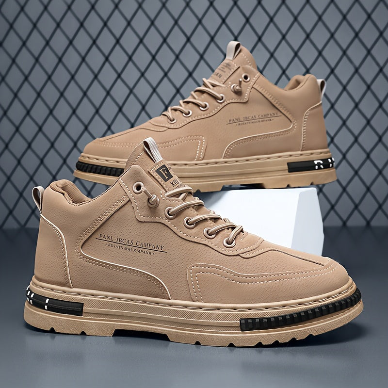 Men's Stylish Lace-Up Hiking Boots - Durable, Non-Slip for Outdoor Adventures & Casual Attire