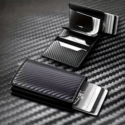 1pc Men's Minimalist Multi-Functional Anti-RFID Blocking Card Holder With 6 Card Slots, Protects ID &amp; Credit Cards, Ideal Gift For Men
