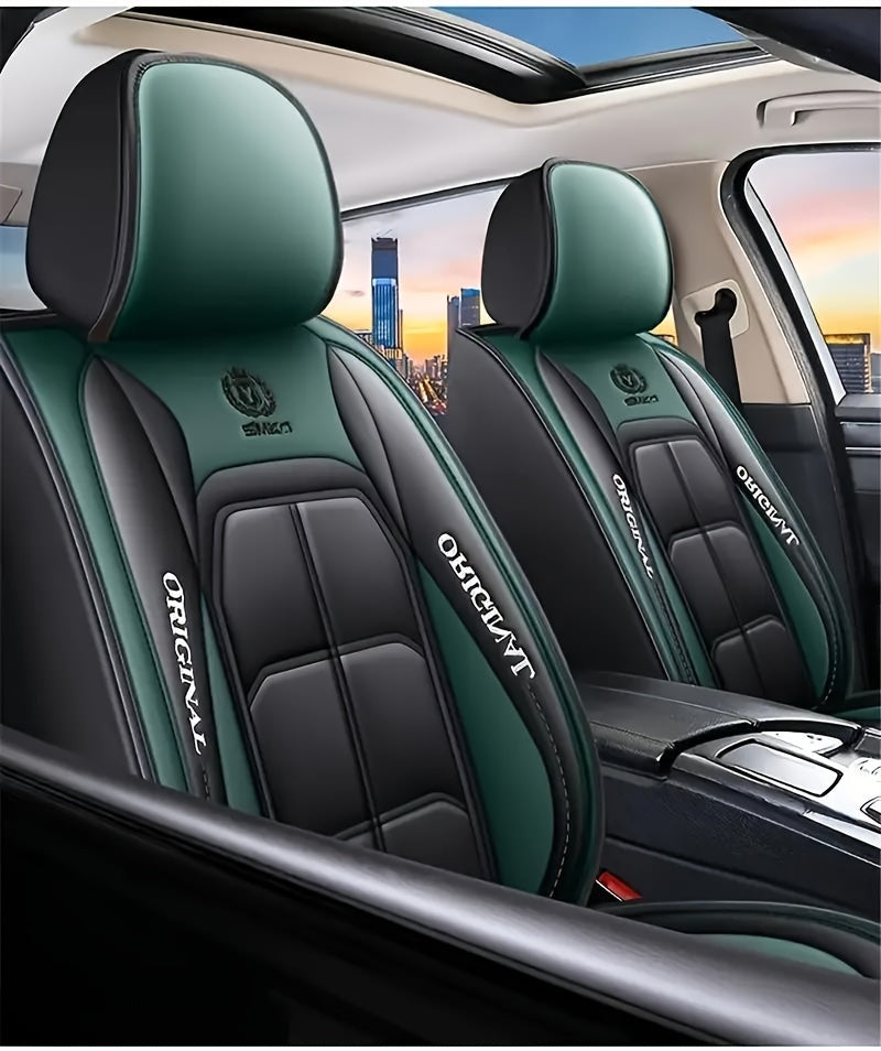 Premium Faux Leather Front Seat Cushion - Fit for Cars, SUVs & Pickups | All-Season Comfort Car Interior Accessory