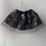 Artículos para disfraces de Halloween, falda de malla con tutú, falda corta con dibujos de telaraña, ideal para festivales, espectáculos de baile y otras ocasiones.