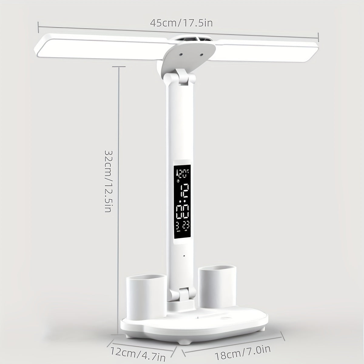 For Smart LED Desk Lamp with Dual-Head, Adjustable Brightness, Touch Control, USB Powered, Eye-Care Technology for Reading &amp; Study Area - Includes Power Cord