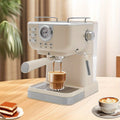 (White) Compact Espresso Coffee Machine Coffee Maker Suitable for Home Office Cafes and Hotels Used to Extract Espresso Comes with a Milk Frothing Function to Make Mocha Latte Cappuccino and Other Fancy Coffee
