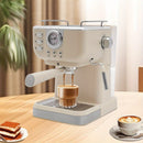 (White) Compact Espresso Coffee Machine Coffee Maker Suitable for Home Office Cafes and Hotels Used to Extract Espresso Comes with a Milk Frothing Function to Make Mocha Latte Cappuccino and Other Fancy Coffee