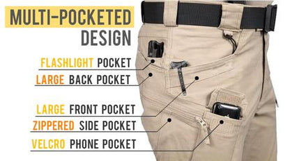 Tactical Waterproof Pants SWAT Combat Army Trousers Many Pockets Waterproof Wear Resistant Casual Cargo Pants Men 2022