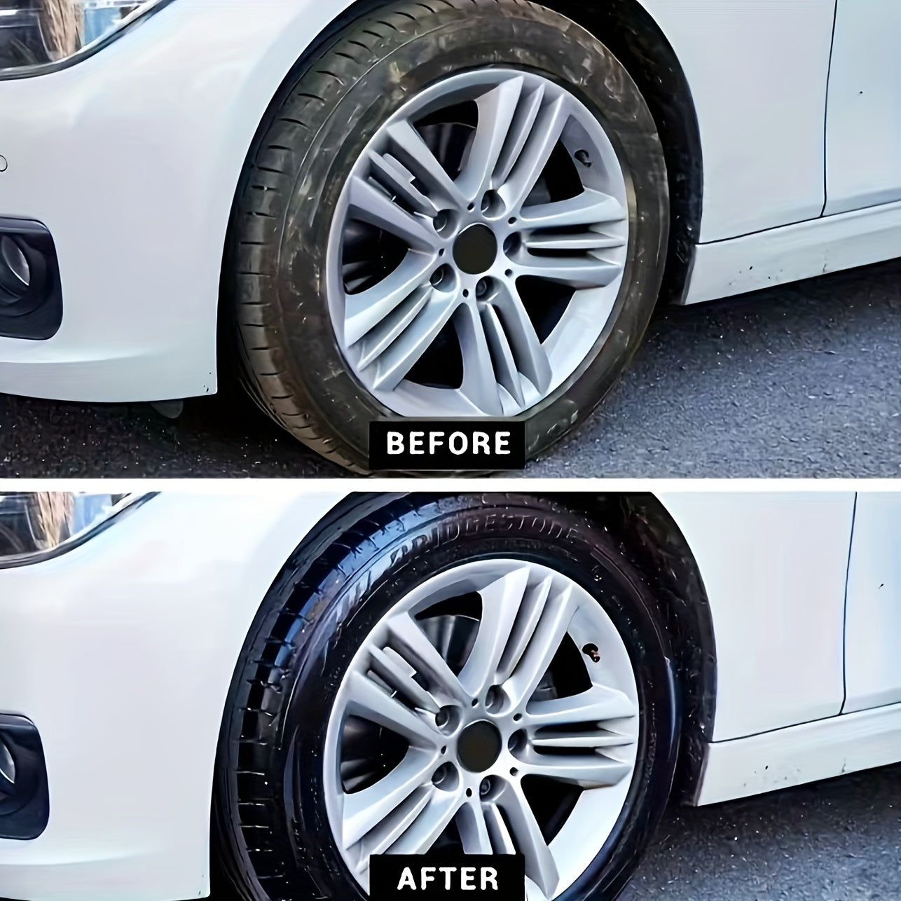 Black Shine Tire Wax - Durable, Long-Lasting Protection & Restoration for Car, Bike, and Motorcycle Tires - Prevents Cracking & Whitening, Covers Scratches