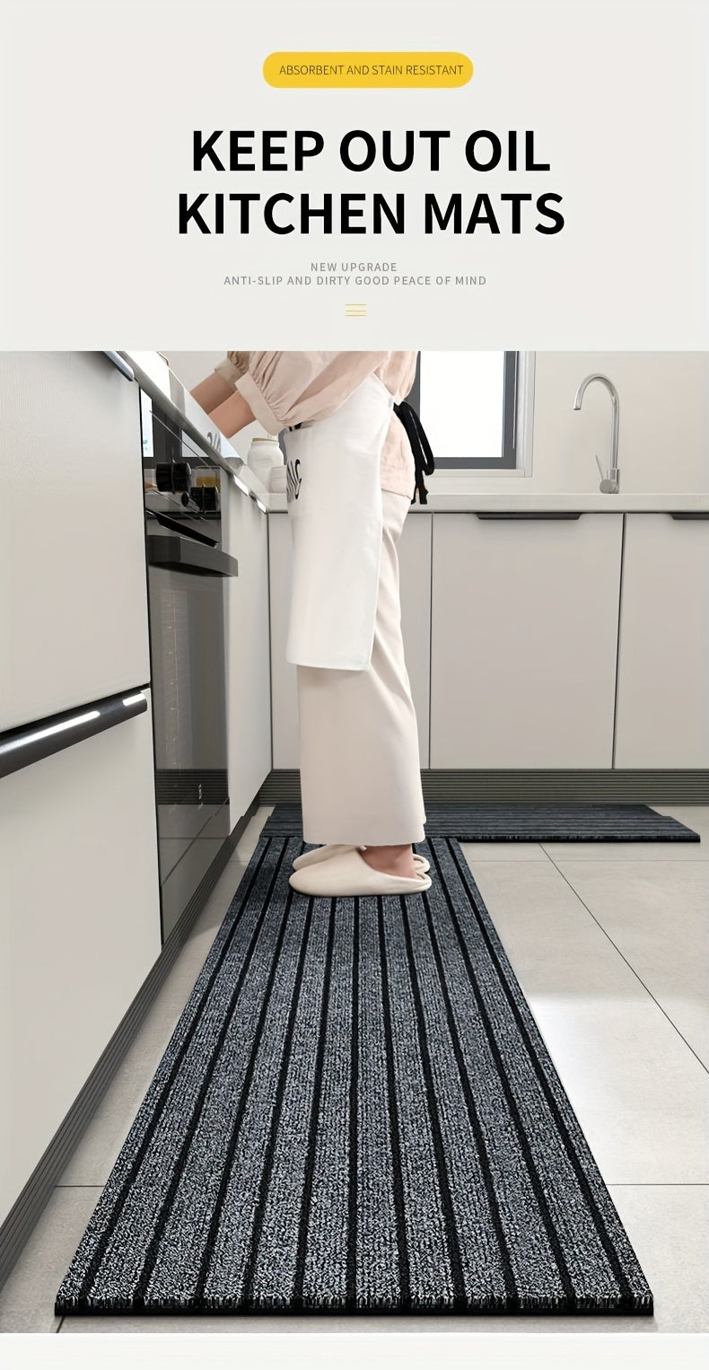 1 alfombra de cocina, antideslizante, resistente al aceite, impermeable, fácil de mantener, ideal para cocina, baño, entrada, balcón, decoración del hogar, regalo.