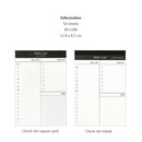 Mini planner daily check list Desk time schedule Office school Notebook/planner Stationary weekly planner