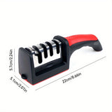 Afilador de cuchillos de 4 etapas, piedra de afilar profesional para cocina, herramienta de afilado de cerámica con diamante de tungsteno.