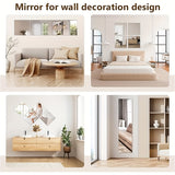 4pcs Set, 1mm Thick Square Acrylic Mirror Wall Decals - Shatterproof & Removable, Perfect for Bedroom, Living Room, Office, Kitchen, Bathroom, and Entryway Decor, Full-Length Dressing Mirror Stickers, 7.9x7.9 Inches