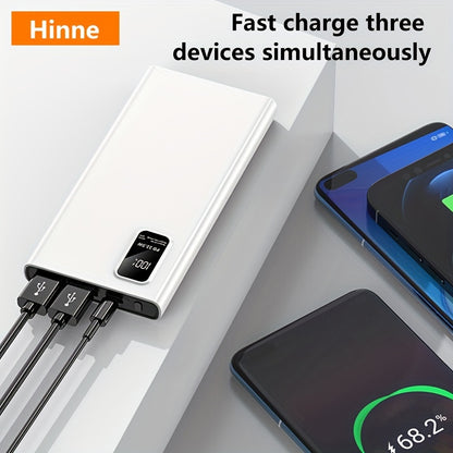 10000/20000/30000mAh, Large Capacity, Compact, Lightweight, Portable, Super Fast Charging Power Bank, LED Power Display Suitable For IPhone/Samsung/Android Electronic Products, Outdoor Power Emergency Device, Portable Power S